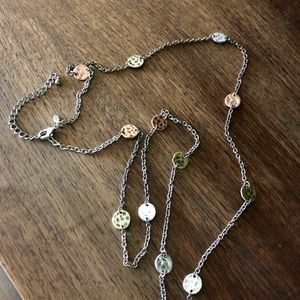 Silver 38” necklace